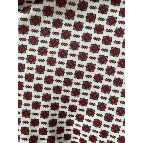 Vintage Sears The Shirt PermaPress Polyester Patterned Button Up Shirt Size 38 - Picture 2 of 7